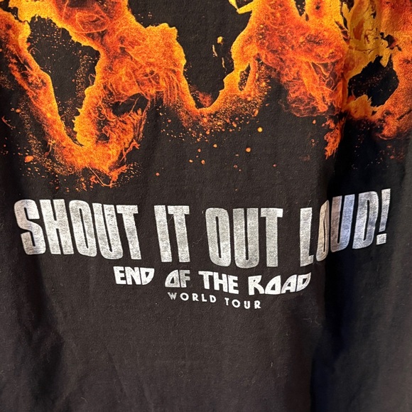 Tultex End of the Road World Tour Kiss Black and Orange T-Shirt Size X Large - Picture 5 of 6